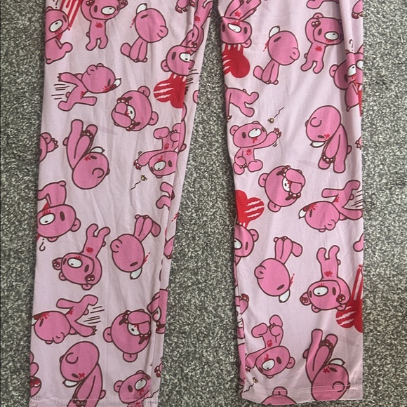 Gloomy bear heart print lounge pants adorable pink bears on a pink background - Picture 4 of 9